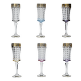 Bohemia Crystal Flute Diamond Set, 6 Pieces -120 ml