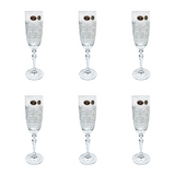 Bohemia Crystal Flute Set, 6 Pieces