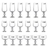 Bohemia Crystal Flute, Goblet & Cocktail Set, 18 Pieces