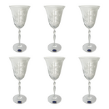 Bohemia Crystal Goblet Set, 6 Pieces