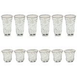 Bohemia Crystal Longdrink & Tumbler Set, 12 Pieces -Silver