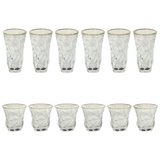 Bohemia Crystal Longdrink & Tumbler Set, 12 Pieces -Gold