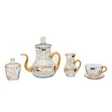 Bohemia Crystal Tea Set, 17 Pieces -Gold