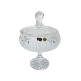Bohemia Crystal Bonbonniere with Cover and Base -Hand Cut -19.5 cm