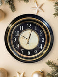Wall Clock -58.2x58.2 cm -Black & Gold