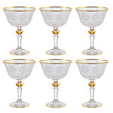 Bohemia Crystal Cocktail Set, 6 Pieces -Gold -180 ml