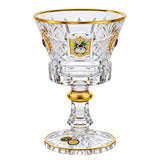 Bohemia Crystal Cocktail Set, 6 Pieces -Gold & Floral Design