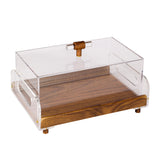 Rectangular Wooden Tray with Acrylic Lid -27x19x16 cm