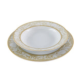 Falkenporzellan Dinner Set, 112 Pieces -Cream & Gold & White -Porcelain