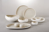 Daily Use Dinner Set, 30 Pieces -Porcelain -Café & White