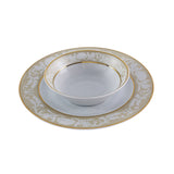 Falkenporzellan Dinner Set, 112 Pieces -Cream & Gold & White -Porcelain