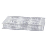 Acrylic Nut Box with Lid 6 Sections -46x33 cm