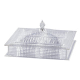 Acrylic Nut Box with Lid 4 Sections -33 cm