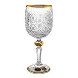 Bohemia Crystal Goblet Set, 6 Pieces -Gold