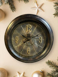 Wall Clock -58.2x58.2 cm -Dark Brown