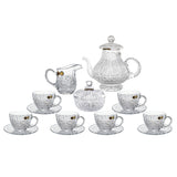 Bohemia Crystal Tea Set, 17 Pieces