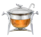 Royal Alfredo Soup Warmer with Ladle -4.0 Lit. -Stainless Steel