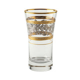 Pasabahce Longdrink & Tumbler Set, 12 Pieces -Silver & Gold -340 & 250 ml
