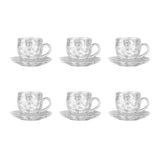 Teacup with Saucer Set, 12 Pieces