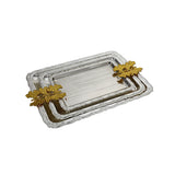 Tray with Gold Handles, 3 Pieces