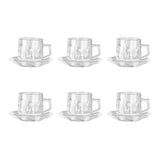 Teacup with Saucer Set, 12 Pieces