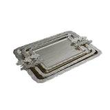 Tray with Silver Handles, 3 Pieces