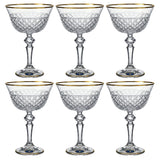 Bohemia Crystal Cocktail Set, 6 Pieces -Gold -180 ml