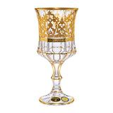 Bohemia Crystal Goblet Set, 6 Pieces -Gold