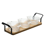 Oval Nuts Set on a Wooden Stand, 3 Pieces