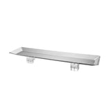 Rectangular Stand with Acrylic Legs -Stainless Steel -52x12 cm