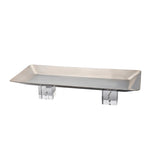 Rectangular Stand with Acrylic Legs -Stainless Steel -36x16 cm