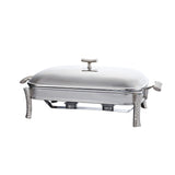 Rectangular Food Warmer with 2 Candles -2.0 Lit. -Stainless Steel 18/10 & Tempered Glass