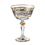 Bohemia Crystal Cocktail Set, 6 Pieces -Silver & Gold -180 ml