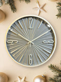 Wall Clock -33x33 cm -White & Grey