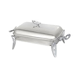Royal Alfredo Rectangular Food Warmer -Silver -2.2 Lit. -Stainless Steel