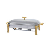Rectangular Food Warmer with 2 Candles -3.0 Lit. -Stainless Steel 18/10 & Tempered Glass
