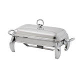 Royal Alfredo Rectangular Food Warmer -Silver -2.2 Lit. -Stainless Steel
