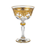 Bohemia Crystal Cocktail Set, 6 Pieces -Gold -180 ml