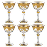 Bohemia Crystal Cocktail Set, 6 Pieces -Gold -180 ml