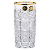 Bohemia Crystal Longdrink Set, 6 Pieces -Gold
