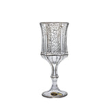 Bohemia Crystal Goblet Set, 6 Pieces -Silver