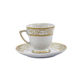 Falkenporzellan Dinner Set, 112 Pieces -Cream & Gold & White -Porcelain