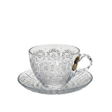 Bohemia Crystal Tea Cup with Saucer Set, 12 Pieces