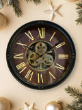 Wall Clock -50.9x50.9 cm -Black & Brown