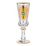 Bohemia Crystal Flute Set, 6 Pieces -Gold
