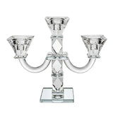 Three-candle Crystal Candelabra -22 cm