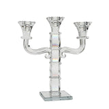Three-candle Crystal Candelabra -27 cm