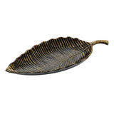 Leaf Shaped Plate for Nuts -Black & Gold -30x31 cm