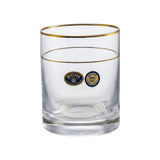 Bohemia Crystal Tumbler Set, 6 Pieces -Gold -280 ml