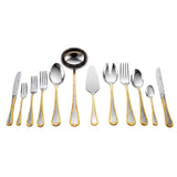EME Luigi Sandblasted Cutlery Set, 90 Pieces -Gold -Stainless Steel 18/10
